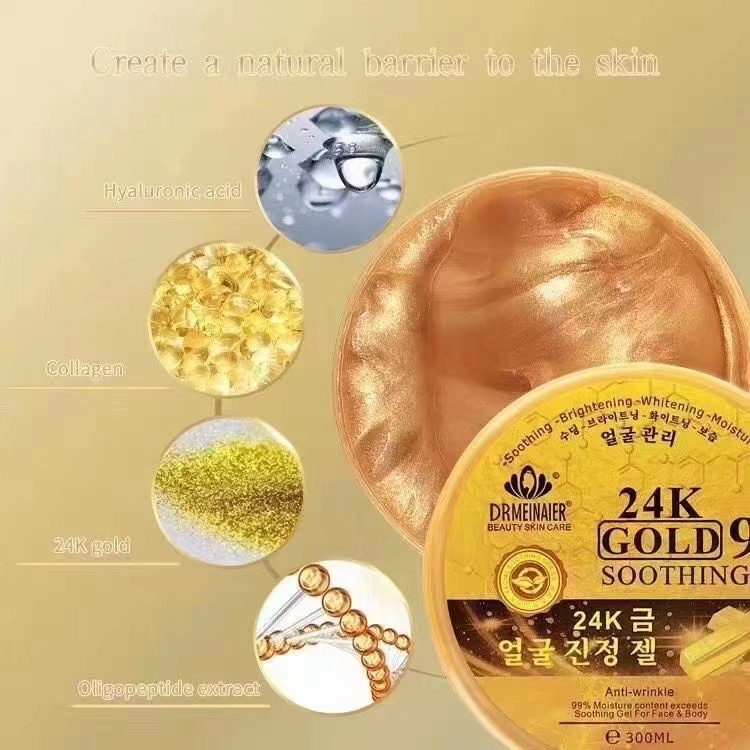 24K Gold 99% Original Soothing Gel- 300gm Product Images 1