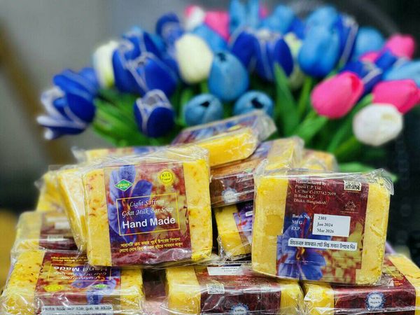 Saffron goat milk soap- 100gm(2 Pis) Product Images 2