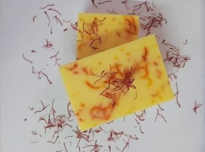 Saffron goat milk soap- 100gm(2 Pis) Product Images 3